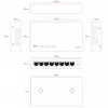 Lanview LVN-DESK-8PORT-1G — 8 prievadų 1 Gbps Ethernet stalinis jungiklis