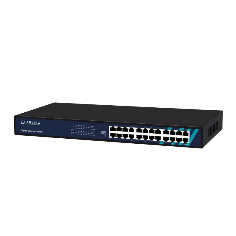 Nevaldomas jungiklis Lanview LVN-1UMOUNT-24PORT-1G 24 prievadų Gigabit Ethernet, 1U montavimui
