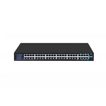 Lanview nevaldomas perjungiklis LVN-1UMOUNT-48PORT-2SFP-1G — 48x RJ45 1G prievadai, 2x SFP jungtys
