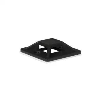 Lanview LVT-CABLEMOUNT-50B kabelio laikiklis su lipnia pagrindu, polipropilenas, juodas, 50 vnt.