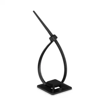 Lanview LVT-CABLEMOUNT-50B kabelio laikiklis su lipnia pagrindu, polipropilenas, juodas, 50 vnt.