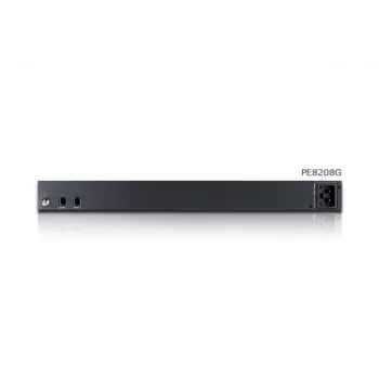 ATEN 1U 16A 8 lizdų perjungiamas ir matuojamas PDU su nemokama Eco PDU Manager programine įranga