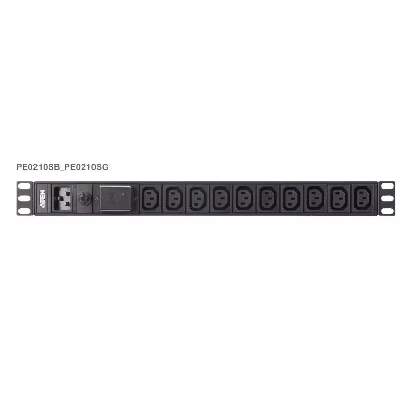 ATEN PE0210S 1U 16A 10 prievadų pagrindinis PDU