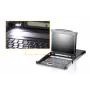 ATEN CL5708M konsolinis kompiuterių jungiklis su 43,2 cm (17 colių) ekranu, 1280 x 1024 pikseliai, metalas, plastikas, juoda, 1U