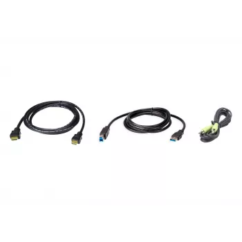 KVM laidas ATEN 2L-7D02UHX3 1,8 m USB HDMI
