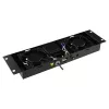 Ventiliatorių panelis LOGON RAF205BL 2 ventiliatoriai Juoda 490x135x45mm