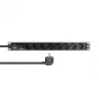 Lanview LVR-3MSCH-SPD-SCH8 maitinimo skirstytuvas (PDU) 8 lizdai 1U juodas