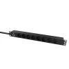Lanview LVR-2MSCH-LIC-SCH8 maitinimo skirstytuvas (PDU) 8 AC lizdai 1U juodas