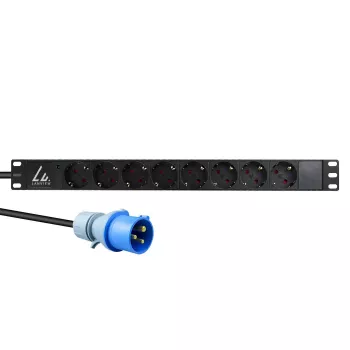 Lanview LVR-3MIEC-LIC-SCH8 maitinimo paskirstymo įrenginys (PDU) 8 AC lizdų 1U juodas