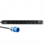 Lanview LVR-3MIEC-LIC-SCH8 maitinimo paskirstymo įrenginys (PDU) 8 AC lizdų 1U juodas