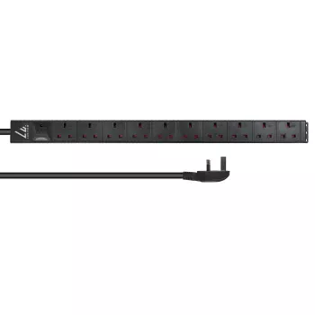 Lanview LVR-3MUK-SPD-UK10 maitinimo skirstytuvas (PDU) 8 AC lizdai 1.4U juodas