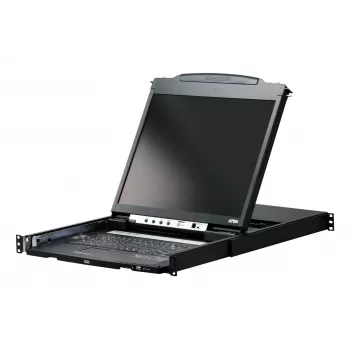 Rack konsolė ATEN CL5800N 19 colių (48,3 cm) LCD 1280x1024 VGA USB/PS/2 klaviatūra ir pelė Metalinė 1U Juoda