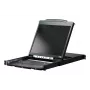 Rack konsolė ATEN CL5800N 19 colių (48,3 cm) LCD 1280x1024 VGA USB/PS/2 klaviatūra ir pelė Metalinė 1U Juoda