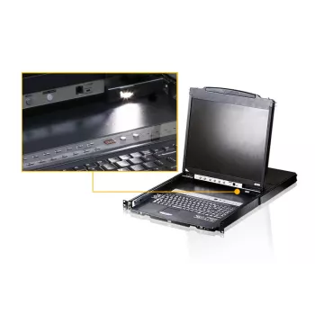 ATEN CL5816N konsolė su stoveliu 48,3 cm (19 colių) juoda 1U
