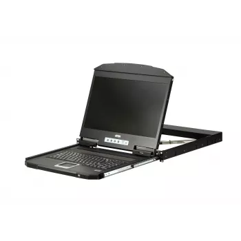 ATEN CL3700NW konsolė su 47 cm (18,5 inch) ekranu, 1920 x 1080 pikselių, metalas/plastikas, juoda, 1U