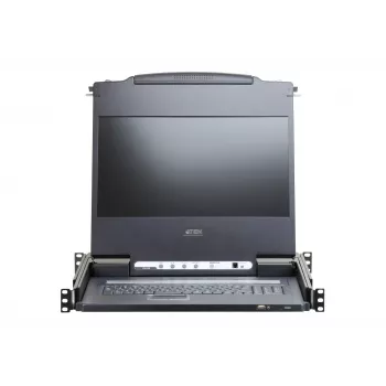 KVM konsolė ATEN CL6700MW 17,3 colių LED LCD, HDMI/DVI/VGA, 1U, juoda