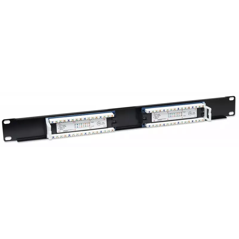 Patch Panel Intellinet Cat5e UTP 16 prievadų 1U juodas