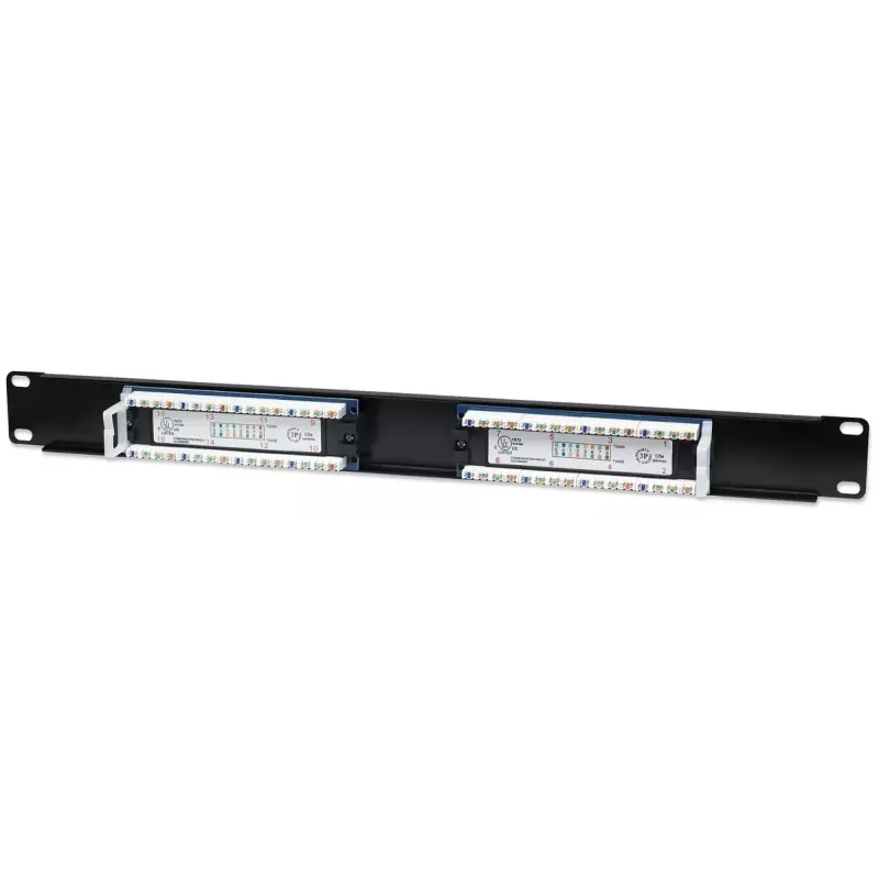 Patch Panel Intellinet Cat5e UTP 16 prievadų 1U juodas