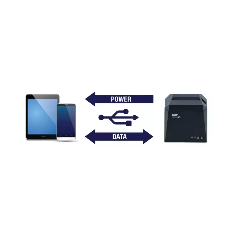 POS spausdintuvas Star Micronics TSP143IV UEWB GY terminis 250 mm/s laidinis belaidis