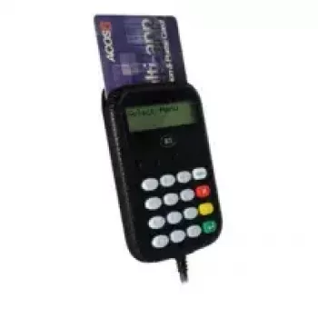 SMS kortelių skaitytuvas su klaviatūra ir LCD ekranu ACS APG8201-B2