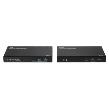 Tinklo siųstuvas-imtuvas Lindy 100m Cat.6A 2 Host USB 3.2 Gen 1 ir HDMI 4K60