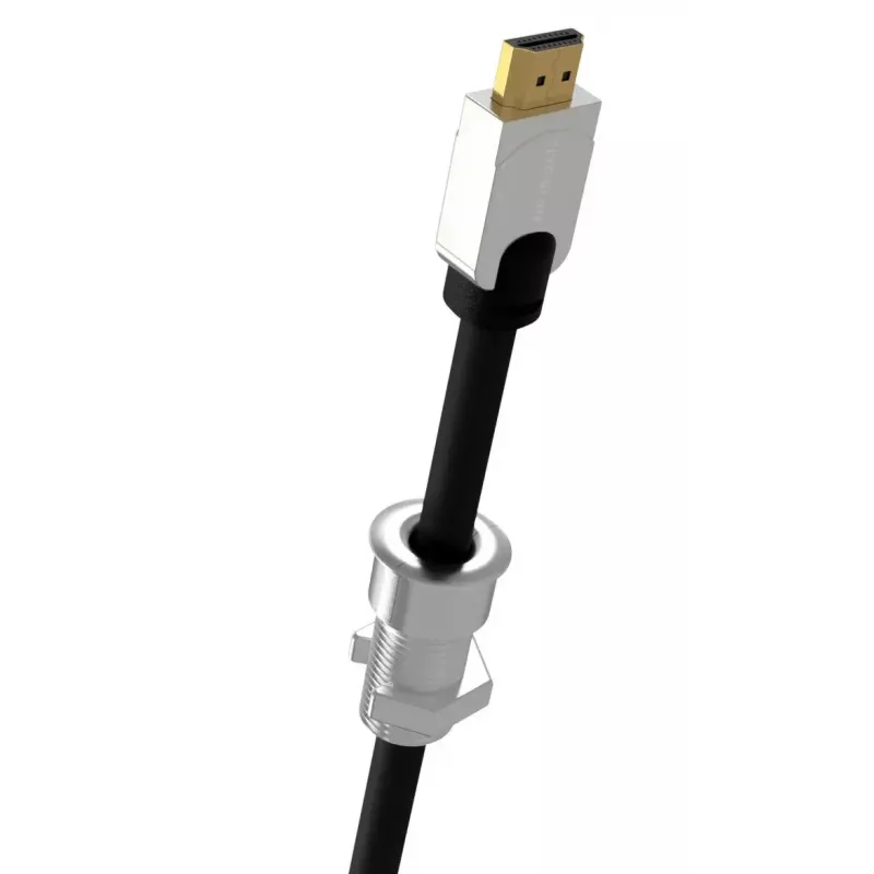 Vivolink VLDG22 stalo kabelių pravedimo įvorė, 22 mm, juoda/aliuminė