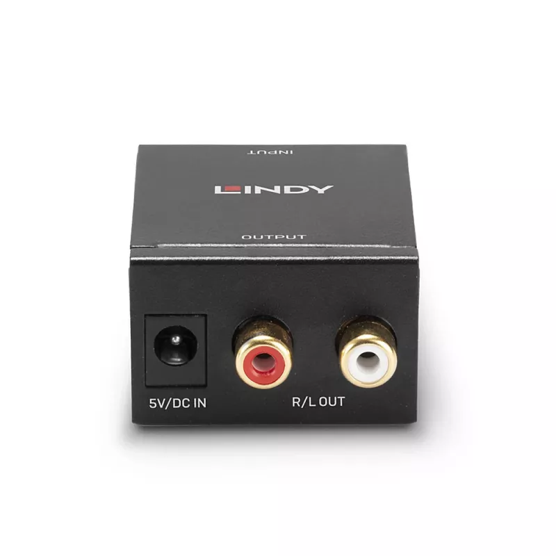Lindy TosLink (optinis) ir koaksialinis DAC į phono išvestį