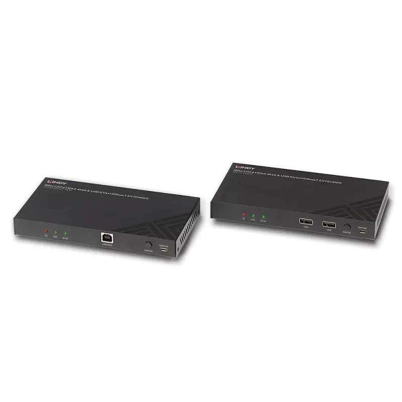 Lindy 100m Cat.6 HDMI 4K60, garso, IR ir RS-232 HDBaseT KVM prailgintuvas