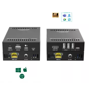 Vivolink VLUSBCEXT151 KVM prailgintuvas siųstuvas ir imtuvas HDMI USB laidinis 70m