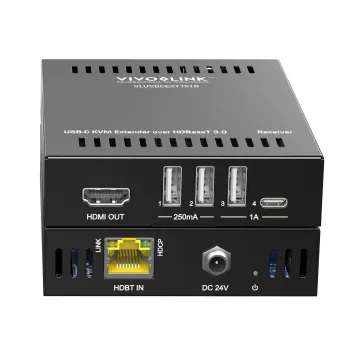Vivolink VLUSBCEXT151 KVM prailgintuvas siųstuvas ir imtuvas HDMI USB laidinis 70m