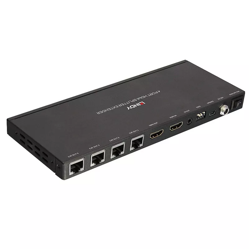 Siųstuvas ir imtuvas Lindy 70 m Cat.6 4 prievadų HDMI 4K30 IR skirstytuvas su kilpiniu išėjimu