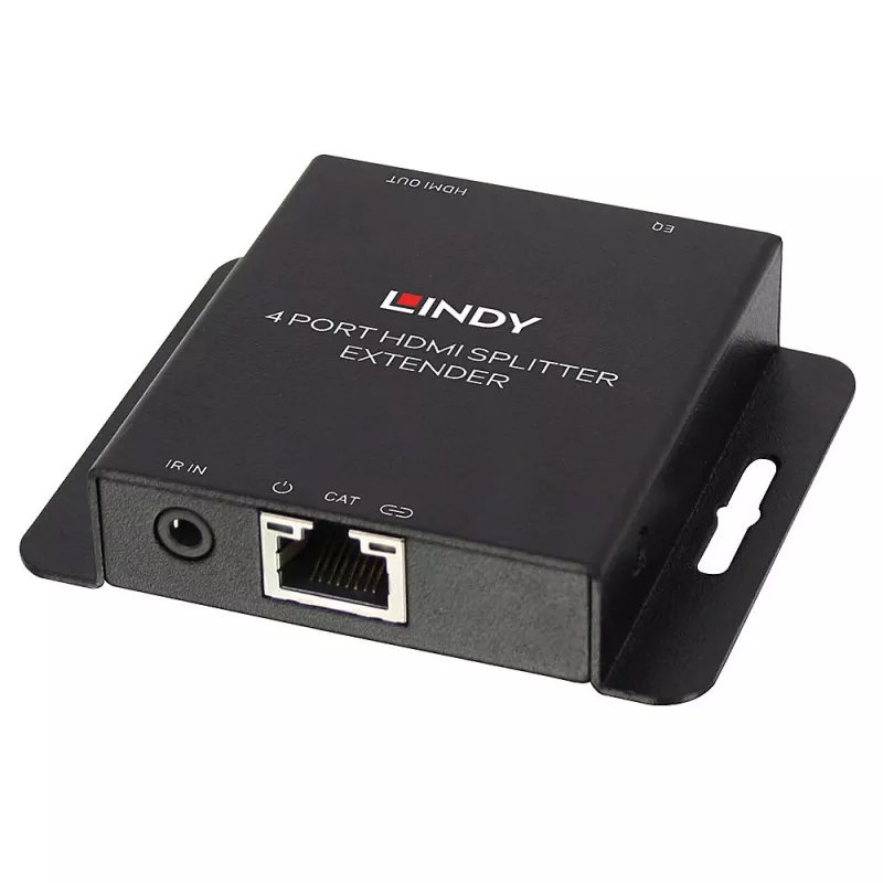 Siųstuvas ir imtuvas Lindy 70 m Cat.6 4 prievadų HDMI 4K30 IR skirstytuvas su kilpiniu išėjimu