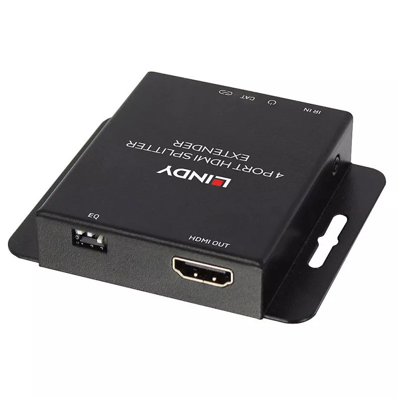 Siųstuvas ir imtuvas Lindy 70 m Cat.6 4 prievadų HDMI 4K30 IR skirstytuvas su kilpiniu išėjimu