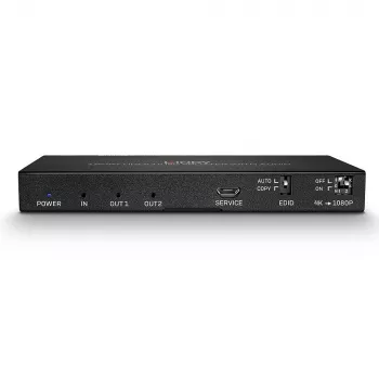 HDMI skirstytuvas Lindy 2 prievadų HDMI 18G su garsu ir mažinimu