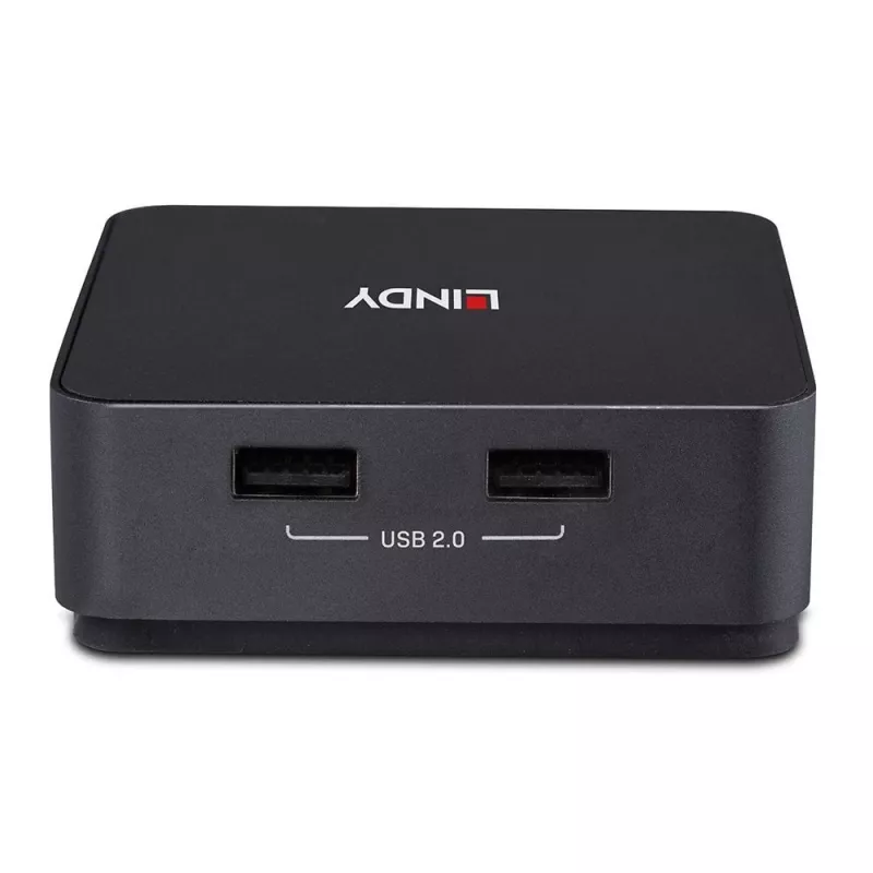 Lindy 2 prievadų Type C, dvigubas HDMI 4K60 KVM jungiklis