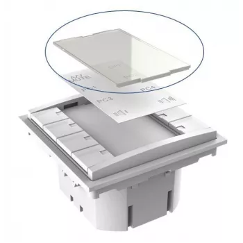 Plexiglaso plokštė mygtukų skydeliui Vivolink VLCP8B-PLEXIGLASS balta DC 12V
