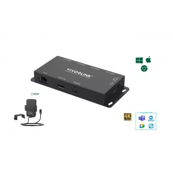 USB-C stotelė Vivolink VLUSBCHUB2V2 su 4K HDMI, Gigabit Ethernet ir USB prievadais