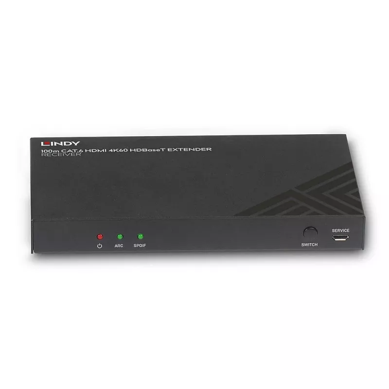 HDMI imtuvas Lindy 100m Cat.6 4K60 Audio IR RS-232 HDBaseT