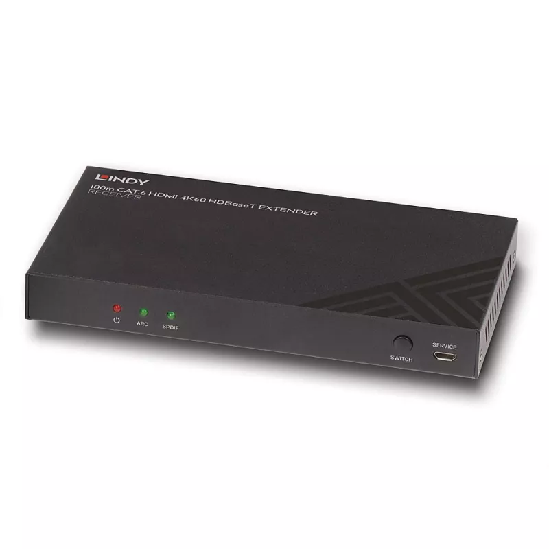 HDMI imtuvas Lindy 100m Cat.6 4K60 Audio IR RS-232 HDBaseT