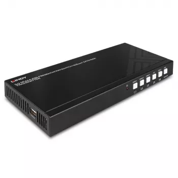 AV siųstuvas Lindy 5 prievadų sklandus pristatymo jungiklis HDBaseT plėstuvas 3840 x 2160 pikselių