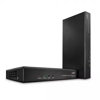 AV siųstuvas ir imtuvas Lindy 300m Šviesolaidinis HDMI 18G IR prailgintuvas