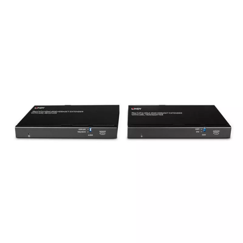 Lindy 70m Cat.6 HDMI 4K60, garsas, IR ir RS-232 HDBaseT ilgintuvas su ARC