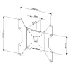 Vivolink VLMW1337 TV laikiklis / stovas 94 cm (37 col.) Juodas