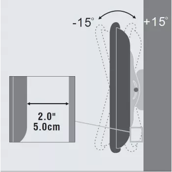 Vivolink VLMW2355T TV laikiklis 139,7 cm (55 colių) Juodas