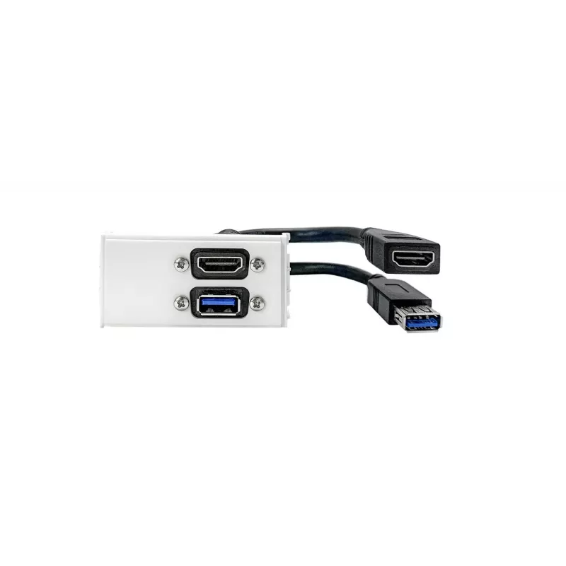 Vivolink WI221261 HDMI + USB A lizdo sieninis kištukas baltas 2 moduliai