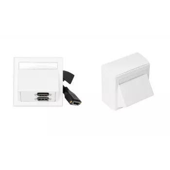 Vivolink WI221292 kištukinis lizdas HDMI + DisplayPort + 3,5 mm baltas