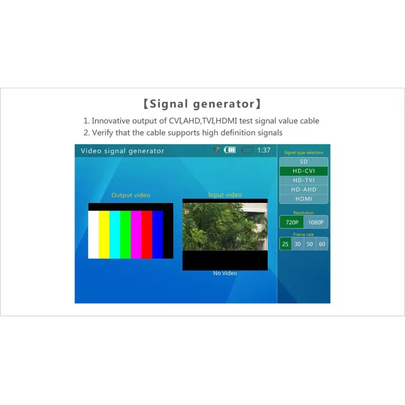 Ernitec 0070-24107-TESTER nešiojamas CCTV monitorius 7 colių 1920x1200 pikselių