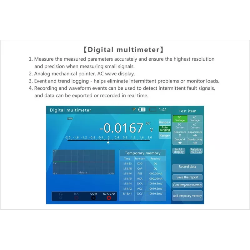Ernitec 0070-24107-TESTER nešiojamas CCTV monitorius 7 colių 1920x1200 pikselių