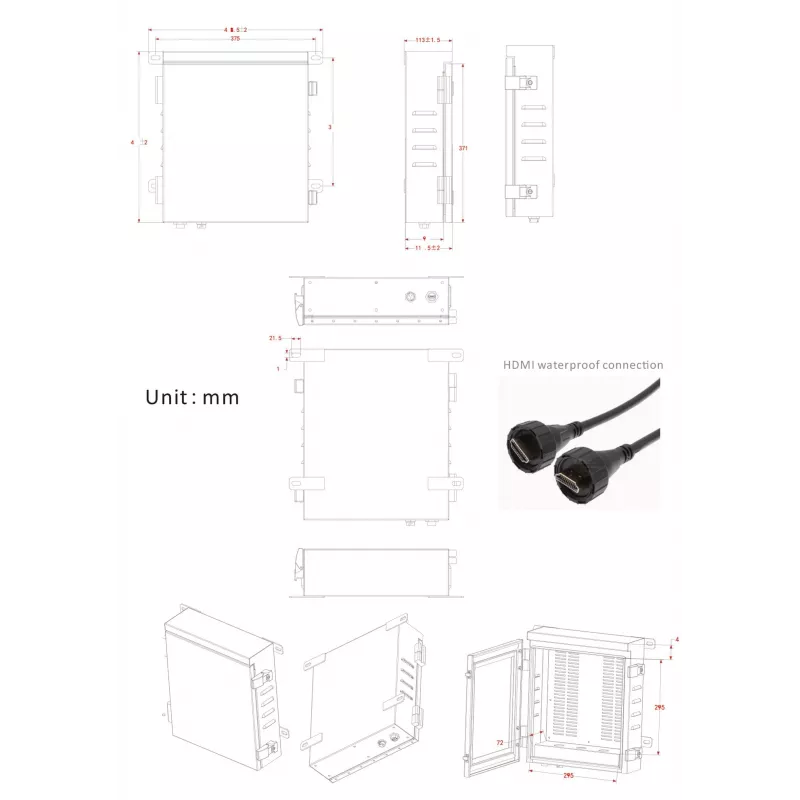 Apsauginė dėžė lauko įrangai IP66 ERNITEC 0070-10466 atspari oro sąlygoms