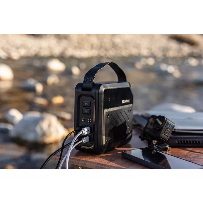 Nešiojama DC galios stotelė SANDBERG Sandberg DC Power Station 72000 – LMFP 72 000 mAh, DC ir USB-C įėjimas, juoda